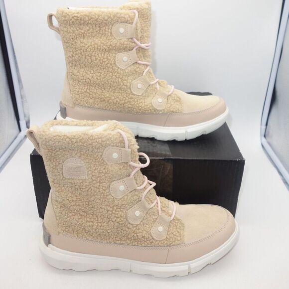 NEW Sorel Explorer II Joan Cozy Boot Tan Brown Nova Sand Sea Salt Women's 10 - Picture 4 of 8